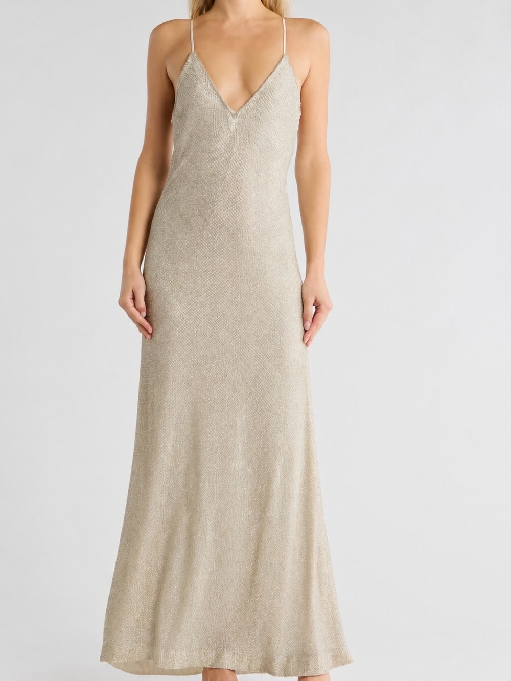 TWP Josephine Gold Beaded Embellished Silk Gown Dress NWT Size 6